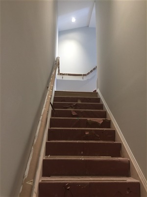before image of old, damaged stairs