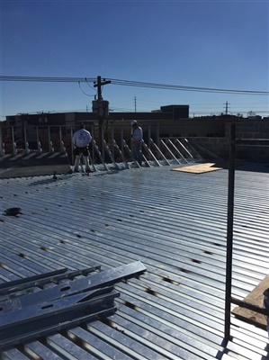 working on commercial roofing