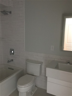 new tiling and paint job in bathroom