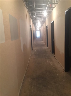 early stages of a commercial building remodeling project