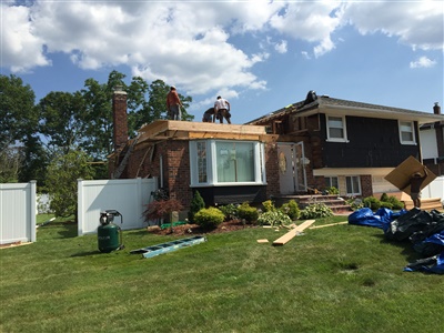 contractors working on roof